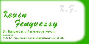 kevin fenyvessy business card